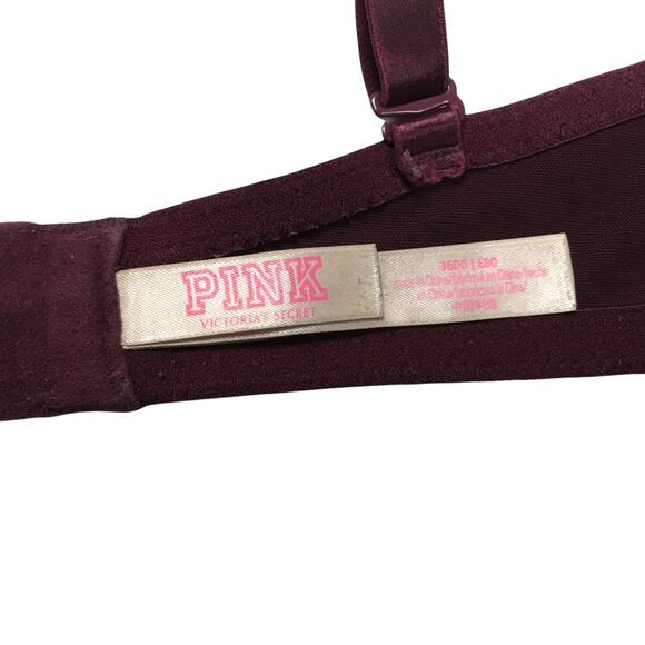Victoria's‎ Secret PINK Bra Molded Cup Underwire 36DD Unpadded Full Figure - Picture 3 of 8